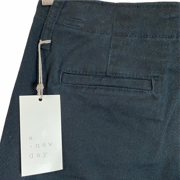 A New Day High Rise Cropped Wide Leg Black Stretch Pocket Pants 0 - Picture 7 of 11